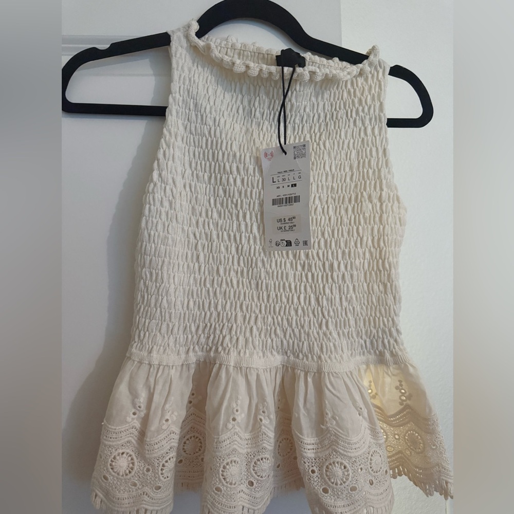 Cream Zara top